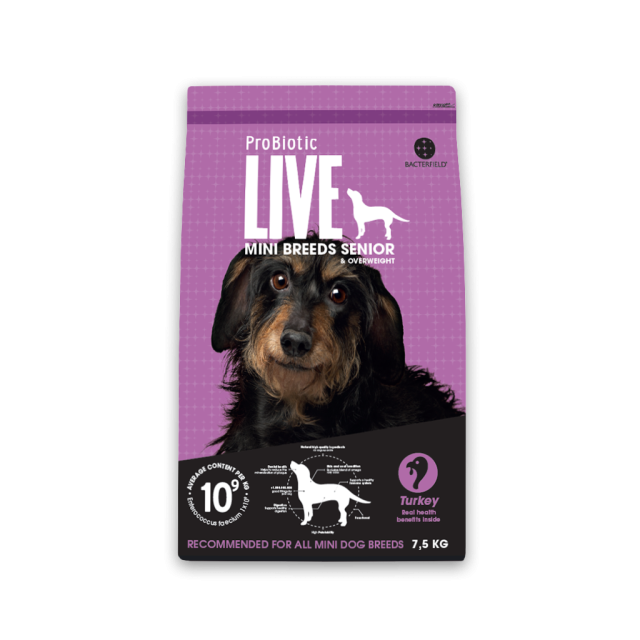 ProBiotic LIVE Senior & Übergewicht Mini Breeds Truthahn