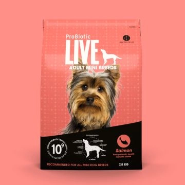 ProBiotic LIVE Adult Mini Breeds, Lachs, 7,5 kg