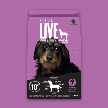ProBiotic LIVE Senior und Übergewicht Mini Breeds, Truthahn, 2 kg